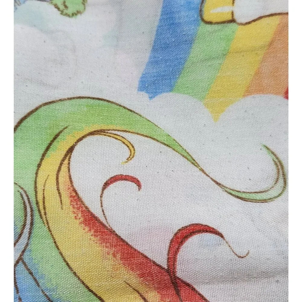 VTG Rainbow Brite 2-Piece Twin Size Sheet Set Hallmark 1983 Colorful Bright